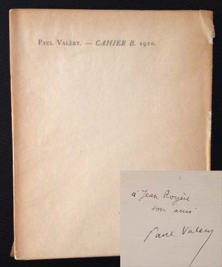Item #2837 CAHIER B. 1910. Paul Valery