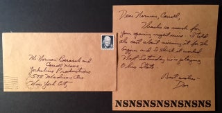 Item #3551 2 Early, Handwritten Neil Simon Letters Signed
