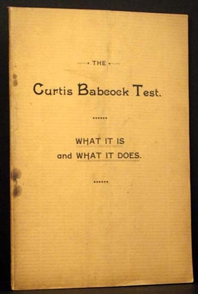 Item #4843 The Curtis Babcock Milk Test