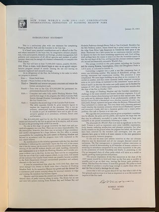 Flushing Meadow and Beyond: Preliminary Report on a Proposed Post World's Fair Program