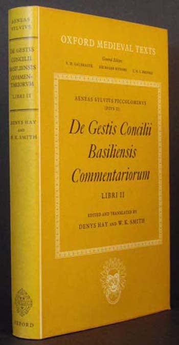 Item #6238 De Gestis Concilii Basiliensis Commentariorum Libri II. Aeneas Sylvius Piccolominus, Pius II.