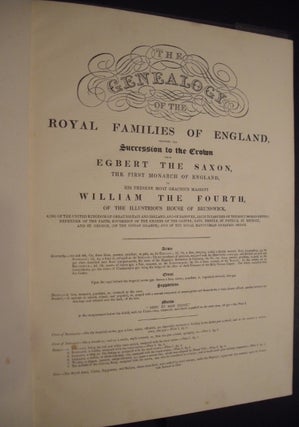 Item #7658 The Genealogy of the Royal Families of England, Showing the Succession to the Crown...