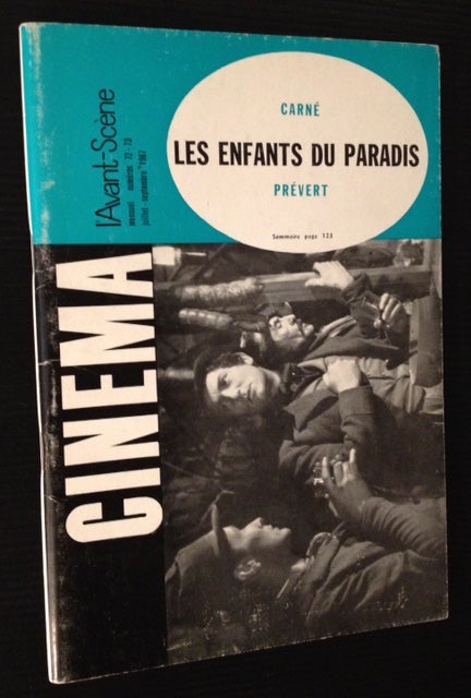 Item #8559 L'Avant-Scene: Cinema No. 72-73 --Les Enfants Du Paradis. Marcel Carne/Jacques Prevert.