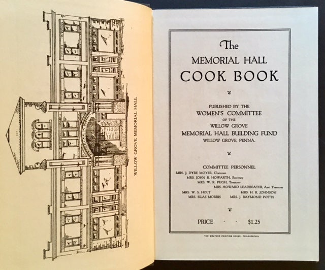 Item #8690 The Memorial Hall Cook Book.