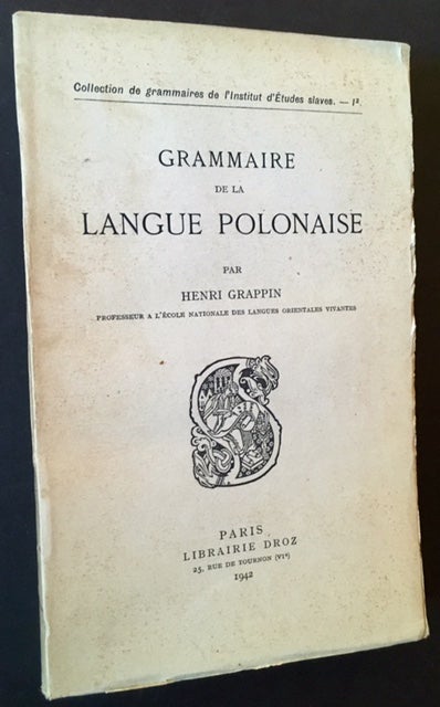 Item #8706 Grammaire De La Langue Polonaise. Henri Grappin.