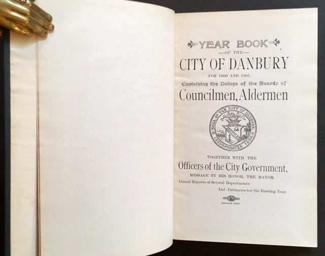 Item #9206 Year Book of the City of Danbury from 1900 and 1901.