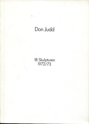 Item #9744 Don Judd: 18 Skulpturen 1972/73